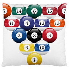 Racked Billiard Pool Balls Standard Premium Plush Fleece Cushion Case (two Sides) by Ket1n9