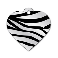 White Tiger Skin Dog Tag Heart (one Side) by Ket1n9