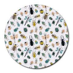 Insect Animal Pattern Round Mousepad by Ket1n9