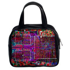 Technology Circuit Board Layout Pattern Classic Handbag (two Sides) by Ket1n9