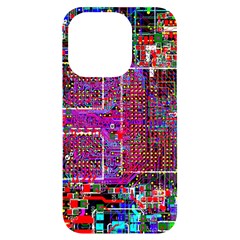 Technology Circuit Board Layout Pattern Iphone 14 Pro Black Uv Print Case by Ket1n9