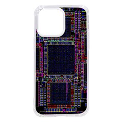 Cad Technology Circuit Board Layout Pattern Iphone 14 Pro Max Tpu Uv Print Case by Ket1n9