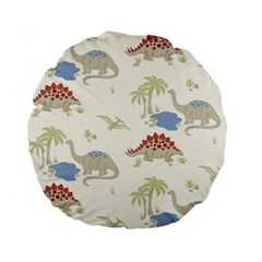 Dinosaur Art Pattern Standard 15  Premium Flano Round Cushions by Ket1n9