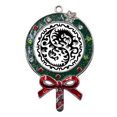 Ying Yang Tattoo Metal X mas Lollipop With Crystal Ornament by Ket1n9