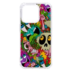 Crazy Illustrations & Funky Monster Pattern Iphone 14 Pro Tpu Uv Print Case by Ket1n9