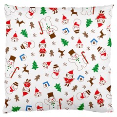 Christmas Large Premium Plush Fleece Cushion Case (two Sides) by saad11