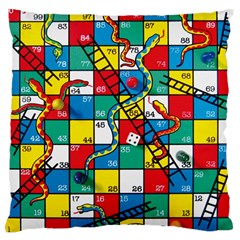Snakes And Ladders Large Cushion Case (one Side) by Ket1n9