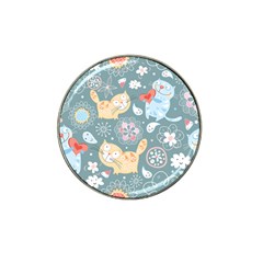 Cute Cat Background Pattern Hat Clip Ball Marker by Ket1n9