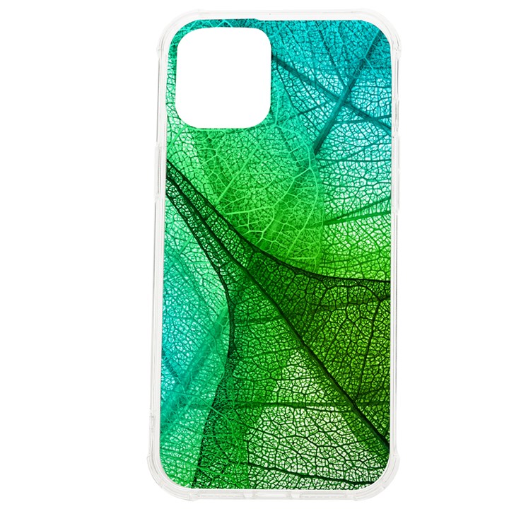 Sunlight Filtering Through Transparent Leaves Green Blue iPhone 12 Pro max TPU UV Print Case