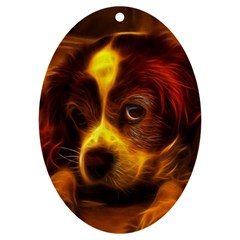 Cute 3d Dog Uv Print Acrylic Ornament Oval by Ket1n9