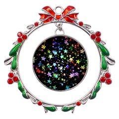 Christmas Star Gloss Lights Light Metal X mas Wreath Ribbon Ornament by Ket1n9