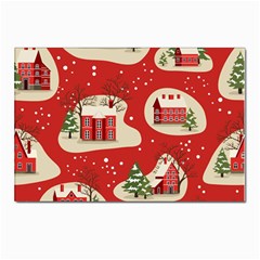 Christmas New Year Seamless Pattern Postcard 4 x 6  (pkg Of 10) by Ket1n9