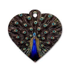 Peacock Dog Tag Heart (two Sides) by Ket1n9