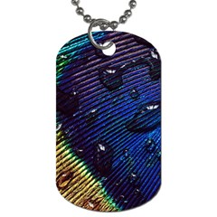Peacock Feather Retina Mac Dog Tag (one Side) by Ket1n9