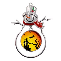 Halloween Night Terrors Metal Snowman Ornament by Ket1n9