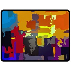 Abstract Vibrant Colour Two Sides Fleece Blanket (large) by Ket1n9