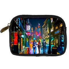Abstract Vibrant Colour Cityscape Digital Camera Leather Case by Ket1n9