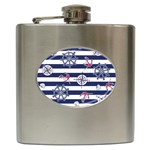 Seamless Marine Pattern Hip Flask (6 oz)