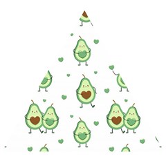 Cute Seamless Pattern With Avocado Lovers Wooden Puzzle Triangle by Ket1n9