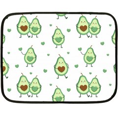 Cute Seamless Pattern With Avocado Lovers Two Sides Fleece Blanket (mini) by Ket1n9