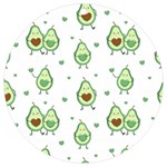 Cute Seamless Pattern With Avocado Lovers UV Print Acrylic Ornament Round Front