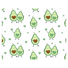Cute Seamless Pattern With Avocado Lovers Premium Plush Fleece Blanket (medium) by Ket1n9