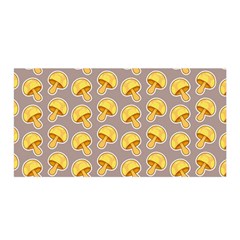 Yellow Mushroom Pattern Satin Wrap 35  X 70  by Ket1n9