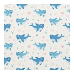 Seamless Pattern With Cute Sharks Hearts Banner and Sign 3  x 3 