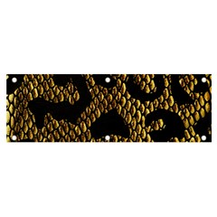 Metallic Snake Skin Pattern Banner And Sign 6  X 2  by Ket1n9