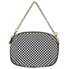 Black And White Checkerboard Background Board Checker Chain Purse (two Sides) by Hannah976