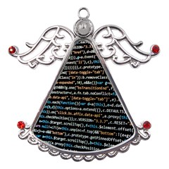 Close Up Code Coding Computer Metal Angel With Crystal Ornament by Hannah976