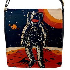 Vintage Retro Space Posters Astronaut Flap Closure Messenger Bag (s)