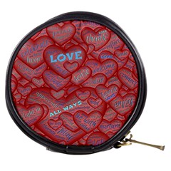 Love Hearts Valentine Red Symbol Mini Makeup Bag