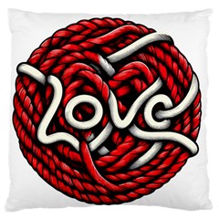 Love Rope Cartoon Standard Premium Plush Fleece Cushion Case (one Side) by Bedest