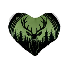 Deer Forest Nature Standard 16  Premium Heart Shape Cushions by Bedest