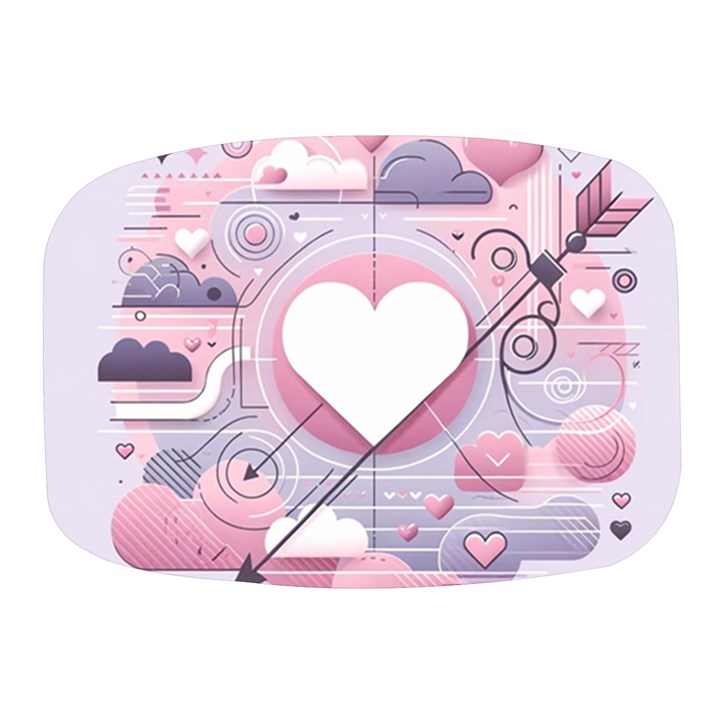 Heart Love Minimalist Design Mini Square Pill Box