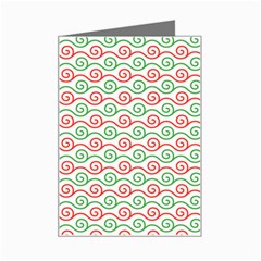 Spiral Geometry Pattern Mini Greeting Card by Ndabl3x