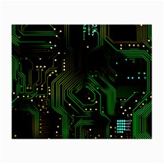 Circuits Circuit Board Green Technology Small Glasses Cloth (2 Sides) by Ndabl3x
