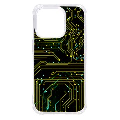 Circuits Circuit Board Yelow Iphone 14 Pro Tpu Uv Print Case by Ndabl3x