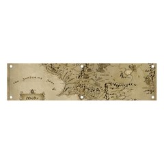 Retro Vintage Gray Map Middle Earth Banner And Sign 4  X 1  by Cendanart