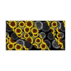 Summer Sunflowers Gray Stretchy Yoga Headband by CoolDesigns