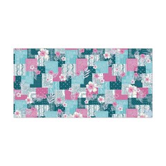 Patchwork Tile Print Floral Powder Blue Yoga Headband by CoolDesigns