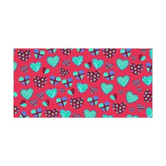 Valentines Day Light Coral Heart Polka Dots Yoga Headband by CoolDesigns