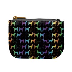 Colorful Spectrum Pattern Of Dog On Black Mini Coin Purse by CoolDesigns