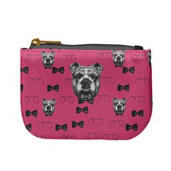 Deep Pink Mr Dog Mini Coin Purse by CoolDesigns
