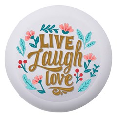 White Live Laugh Love Dento Box With Mirror by CoolDesigns