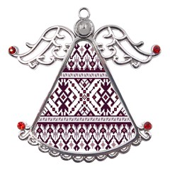 Illustration Ukrainian Folk Seamless Pattern Ornament Metal Angel With Crystal Ornament by Bedest