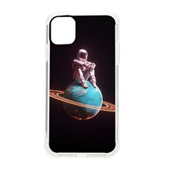 Stuck On Saturn Astronaut Planet Space Iphone 11 Tpu Uv Print Case by Cendanart