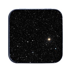 Sky Black Star Night Space Edge Super Dark Universe Square Metal Box (black) by Cendanart