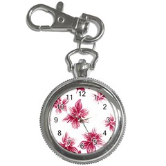 Hawaiian Flowers Key Chain Watches
